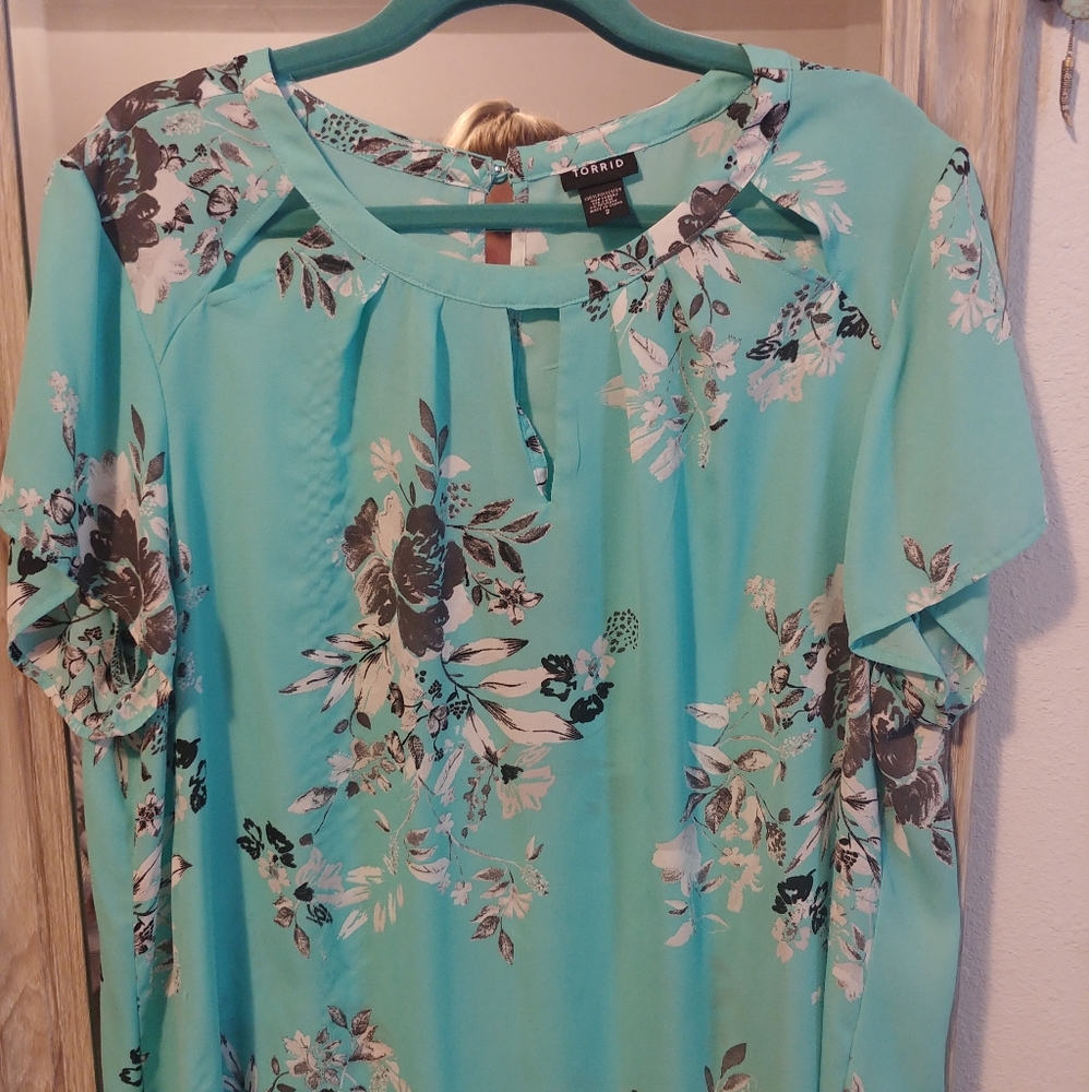 Teal Torrid blouse